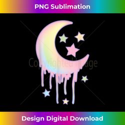 Pastel Goth Moon & Stars Trippy Aesthetic Kawaii Girls - Classic Sublimation PNG File - Infuse Everyday with a Celebratory Spirit