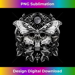 Aesthetic Grunge Fairycore Goth Death Moth Skull Butterfly - Contemporary PNG Sublimation Design - Rapidly Innovate Your Artistic Vision