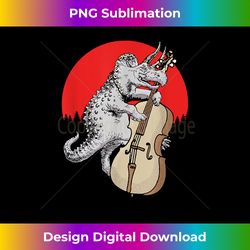 Bassasaurus! Funny Triceratops Dinosaur Stand Up Double Bass - Edgy Sublimation Digital File - Challenge Creative Boundaries