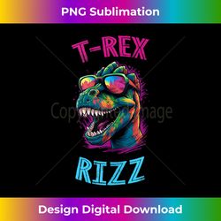Awesome T-Rex Rizz Charisma Dinosaur Sunglasses Cool Game Tank Top - Futuristic PNG Sublimation File - Enhance Your Art with a Dash of Spice