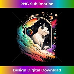 Astronaut Cat or Funny Space Cat on Galaxy Cat Lover - Timeless PNG Sublimation Download - Infuse Everyday with a Celebratory Spirit