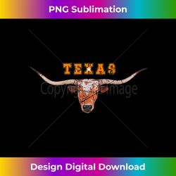 Vintage Grunge Texas Longhorn Design - Timeless PNG Sublimation Download - Channel Your Creative Rebel