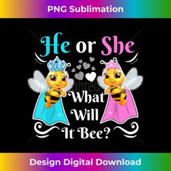 Cute He or She What Will It Bee Boy Girl Gender Reveal Party - Sophisticated PNG Sublimation File - Customize with Flair