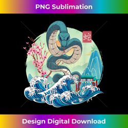 Year of The Snake Chinese Zodiac Lunar New Year Zen Wave - Futuristic PNG Sublimation File - Immerse in Creativity with Every Design
