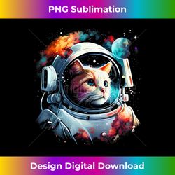 Astronaut Cat or Funny Space Cat on Galaxy Cat Lover - Luxe Sublimation PNG Download - Rapidly Innovate Your Artistic Vision