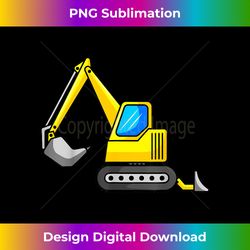 Yellow ExcavatorTruck Heavy Equipment Operator Kids - Deluxe PNG Sublimation Download - Enhance Your Art with a Dash of Spice