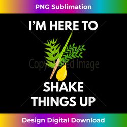 Womens Sukkot I'M Here To Shake Things Up Lulav Etrog Jewish Sukkah V-Neck - Sublimation-Optimized PNG File - Elevate Your Style with Intricate Details