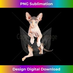 Cat Lovers Gifts Sphynx In Pocket Funny Kitten Face - Urban Sublimation PNG Design - Enhance Your Art with a Dash of Spice