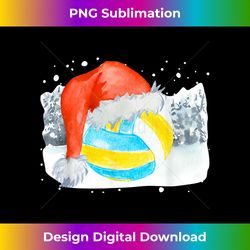 Volleyball Santa Hat Xmas Christmas Snow Party Kids Boys - Urban Sublimation PNG Design - Crafted for Sublimation Excellence