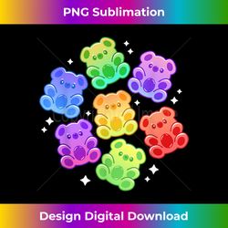 aesthetic kawaii cute rainbow gummy bear - chic sublimation digital download - craft with boldness and assurance