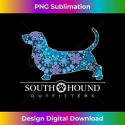 Basset Hound Dog, Bohemian Snowflake Pattern - Contemporary PNG Sublimation Design - Channel Your Creative Rebel