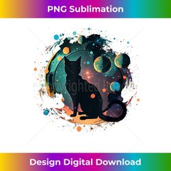 Astronaut Cat or Funny Space Cat on Galaxy Cat - Sleek Sublimation PNG Download - Immerse in Creativity with Every Design