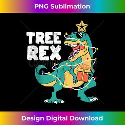 Dinosaur Christmas T Tree Rex Pajamas Boys Xmas Lights Tank Top - Sleek Sublimation PNG Download - Spark Your Artistic Genius