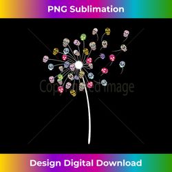 Funny Sugar Skull Gift For Men Women Cool Dandelion Flower - Bohemian Sublimation Digital Download - Crafted for Sublimation Excellence