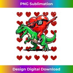 Dinosaur Valentines Day Dabbing Heart Lover Men Boys Kids Tank Top - Urban Sublimation PNG Design - Crafted for Sublimation Excellence