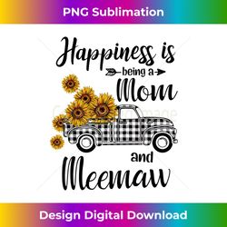 Happiness Is Being A Mom And Meemaw Sunflower Gifts - Bespoke Sublimation Digital File - Lively and Captivating Visuals