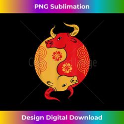 2021 Year Of The Ox Chinese Zodiac Ying Yang - Luxe Sublimation PNG Download - Striking & Memorable Impressions