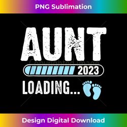 aunt 2023 loading promoted to auntie baby announcement party - sleek sublimation png download - striking & memorable impressions