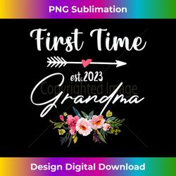 First Time Grandma Est. 2023 Promoted To New Grandma - Contemporary PNG Sublimation Design - Reimagine Your Sublimation Pieces