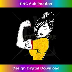Chinese Woman - Tiger Tattoo Chinese New Year - Eco-Friendly Sublimation PNG Download - Challenge Creative Boundaries