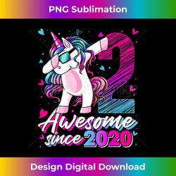 2 Years Old Unicorn Dabbing 2nd Birthday Girl Unicorn Party - Classic Sublimation PNG File - Channel Your Creative Rebel