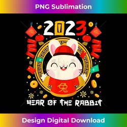 Happy Chinese New Rabbit Year 2023 Gifts, Year Of The Rabbit - Futuristic PNG Sublimation File - Rapidly Innovate Your Artistic Vision
