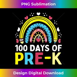 100 Days Of Pre K - Happy 100th Day Of School Teacher Kids - Sublimation-Optimized PNG File - Immerse in Creativity with Every Design
