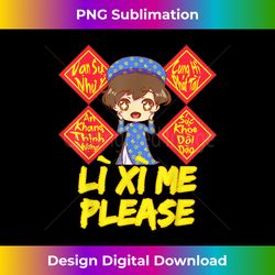 Boy Wish - Li Xi Me Please - Vietnamese Kids Lunar New Year - Innovative PNG Sublimation Design - Rapidly Innovate Your Artistic Vision