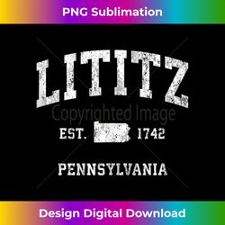 Lititz Pennsylvania PA Vintage Athletic Sports Design Tank Top - Minimalist Sublimation Digital File - Rapidly Innovate Your Artistic Vision