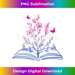 Bisexual Pride Bi LGBTQ Wildflowers Reading Gay Pride LGBT - Eco-Friendly Sublimation PNG Download - Rapidly Innovate Your Artistic Vision