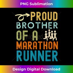 Proud brother of a marathon runner retro vintage distressed - Futuristic PNG Sublimation File - Channel Your Creative Rebel