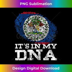 It's In My DNA Belize Flag Maya Hispanic Gift Belizean - Luxe Sublimation PNG Download - Challenge Creative Boundaries