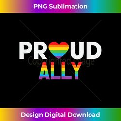 Proud Ally LGBT Heart Gay Pride Month - Contemporary PNG Sublimation Design - Immerse in Creativity with Every Design