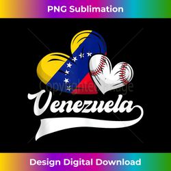 venezuelan baseball player venezuela flag heart baseball tank top - urban sublimation png design - elevate your style with intricate details