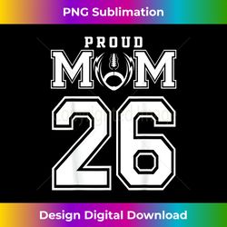 Custom Proud Football Mom Number 26 Personalized For Women - Sophisticated PNG Sublimation File - Immerse in Creativity with Every Design