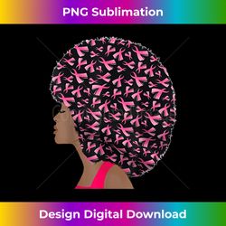 In October We Wear Pink Black Woman Breast Cancer Awareness - Edgy Sublimation Digital File - Striking & Memorable Impressions