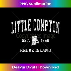 Little Compton Rhode Island Vintage Athletic Sports Design Long Sleeve - Crafted Sublimation Digital Download - Pioneer New Aesthetic Frontiers
