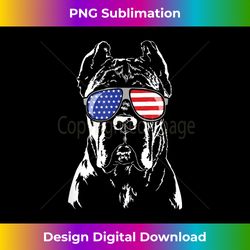 Proud Cane Corso American Flag sunglasses patriotic dog - Contemporary PNG Sublimation Design - Immerse in Creativity with Every Design