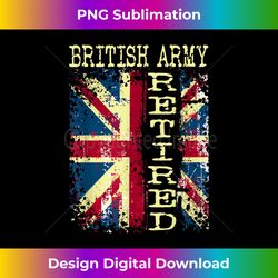 Retired British Army  UK Flag Military Veteran - Contemporary PNG Sublimation Design - Animate Your Creative Concepts
