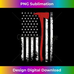 wildland firefighter axe american flag thin red line fireman - contemporary png sublimation design - tailor-made for sublimation craftsmanship