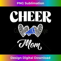 Cheer Mom - Megaphone with Heart Accent - Eco-Friendly Sublimation PNG Download - Elevate Your Style with Intricate Details