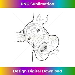 Funny goofy Great Dane face Long Sleeve - Sleek Sublimation PNG Download - Tailor-Made for Sublimation Craftsmanship