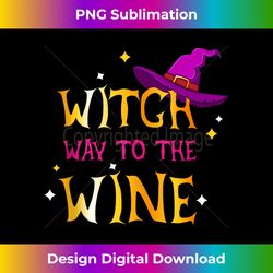 Witch Way To The Wine Funny Drinking Halloween Party Tank Top - Sophisticated PNG Sublimation File - Rapidly Innovate Your Artistic Vision