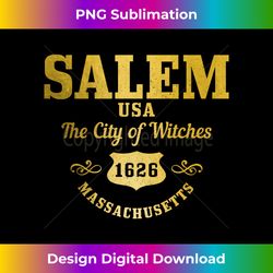 Salem Massachusetts Est. 1626 Witch Broom Halloween Vintage Long Sleeve - Crafted Sublimation Digital Download - Lively and Captivating Visuals
