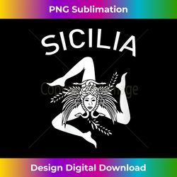 Womens Sicilia Flag Sicily Palermo Italy V-Neck - Luxe Sublimation PNG Download - Lively and Captivating Visuals