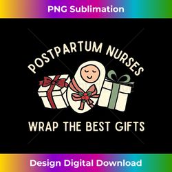 Postpartum Nurses Christmas Labor and Delivery Nurse Xmas Long Sleeve - Sleek Sublimation PNG Download - Enhance Your Art with a Dash of Spice