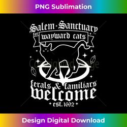 Witch Salem Sanctuary For Wayward Black Cats 1692 Halloween Long Sleeve - Deluxe PNG Sublimation Download - Chic, Bold, and Uncompromising