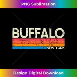 Vintage Retro Buffalo New York Distressed Long Sleeve - Eco-Friendly Sublimation PNG Download - Pioneer New Aesthetic Frontiers