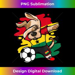 Dabbing Dog Ghana Soccer Fans Jersey Ghanaian Flag Football - Minimalist Sublimation Digital File - Animate Your Creative Concepts