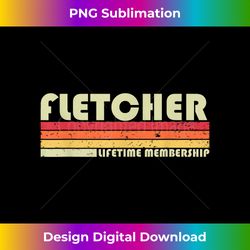FLETCHER Surname Funny Retro Vintage 90s Birthday Reunion - Crafted Sublimation Digital Download - Animate Your Creative Concepts